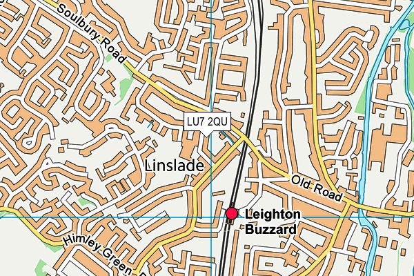 LU7 2QU map - OS VectorMap District (Ordnance Survey)