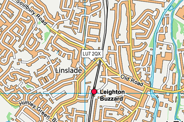 LU7 2QX map - OS VectorMap District (Ordnance Survey)