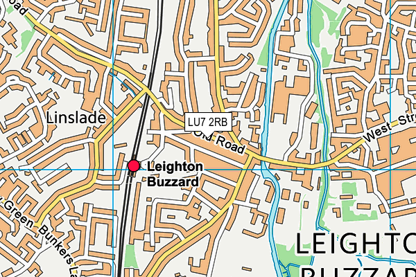 LU7 2RB map - OS VectorMap District (Ordnance Survey)