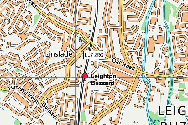 LU7 2RG map - OS VectorMap District (Ordnance Survey)