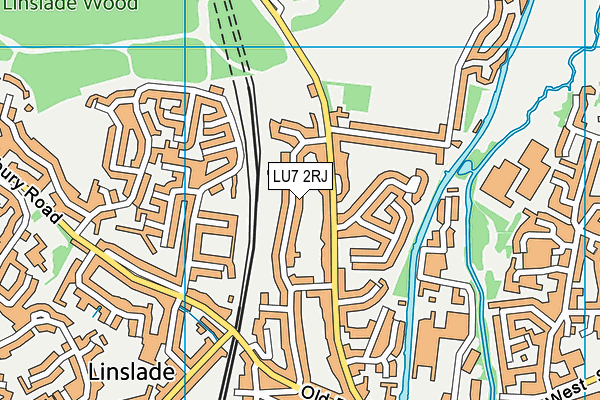 LU7 2RJ map - OS VectorMap District (Ordnance Survey)