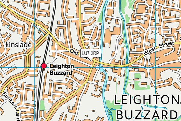 LU7 2RP map - OS VectorMap District (Ordnance Survey)