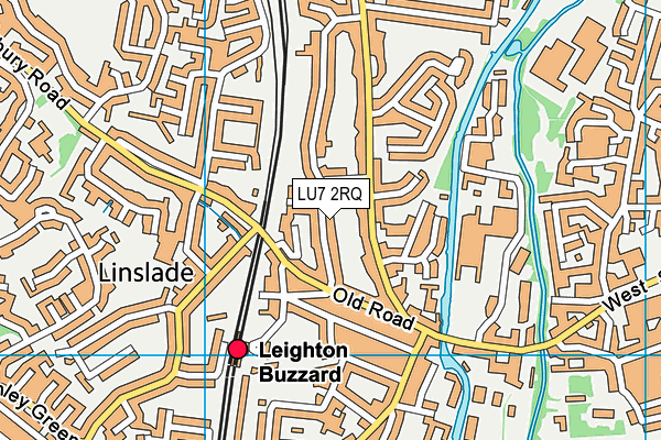 LU7 2RQ map - OS VectorMap District (Ordnance Survey)