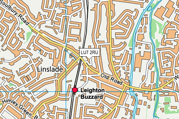 LU7 2RU map - OS VectorMap District (Ordnance Survey)