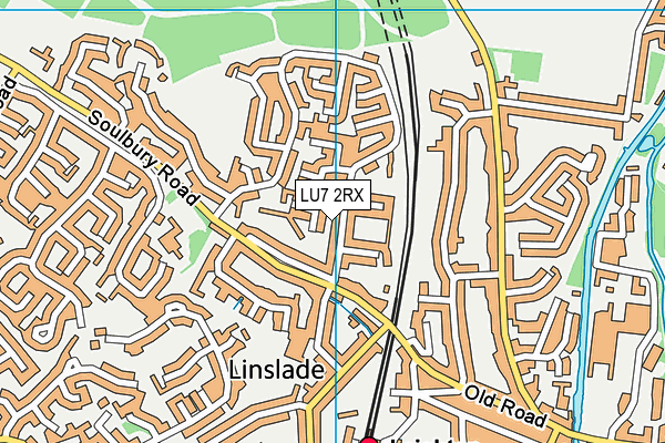 LU7 2RX map - OS VectorMap District (Ordnance Survey)