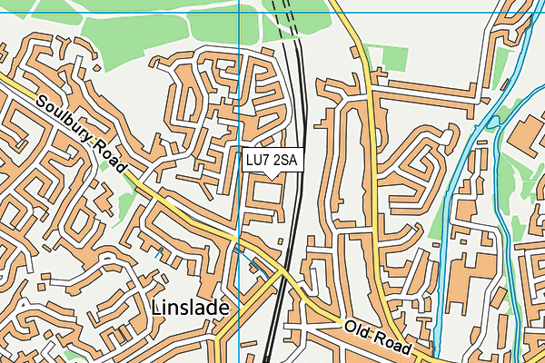 LU7 2SA map - OS VectorMap District (Ordnance Survey)