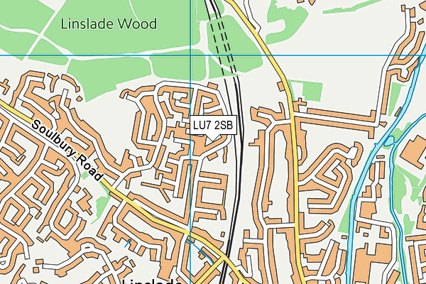 LU7 2SB map - OS VectorMap District (Ordnance Survey)