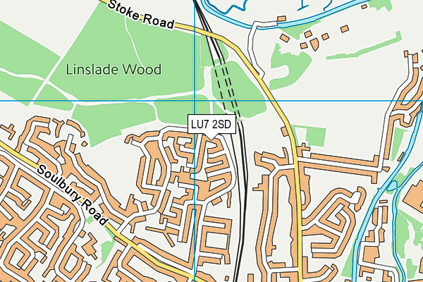 LU7 2SD map - OS VectorMap District (Ordnance Survey)
