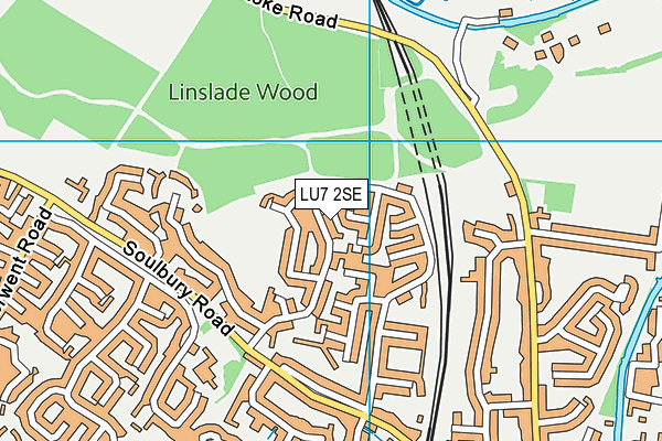 LU7 2SE map - OS VectorMap District (Ordnance Survey)