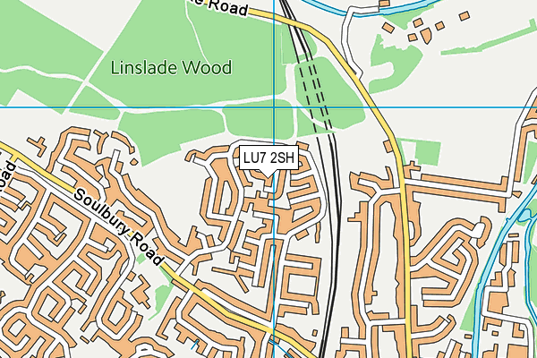 LU7 2SH map - OS VectorMap District (Ordnance Survey)