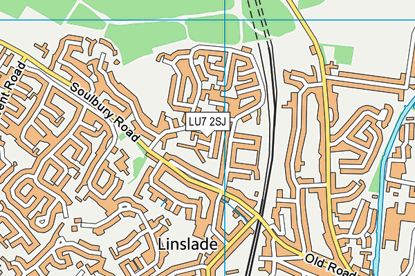 LU7 2SJ map - OS VectorMap District (Ordnance Survey)