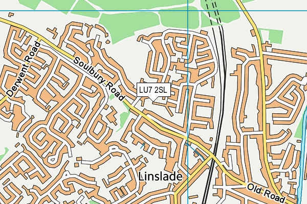 LU7 2SL map - OS VectorMap District (Ordnance Survey)