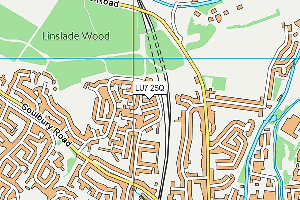 LU7 2SQ map - OS VectorMap District (Ordnance Survey)