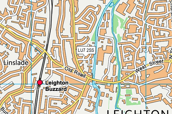 LU7 2SS map - OS VectorMap District (Ordnance Survey)