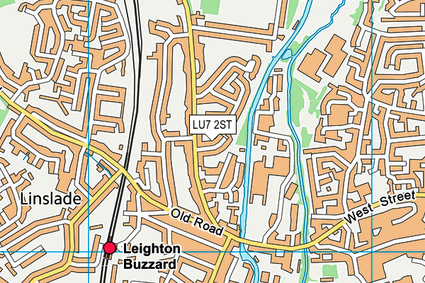LU7 2ST map - OS VectorMap District (Ordnance Survey)
