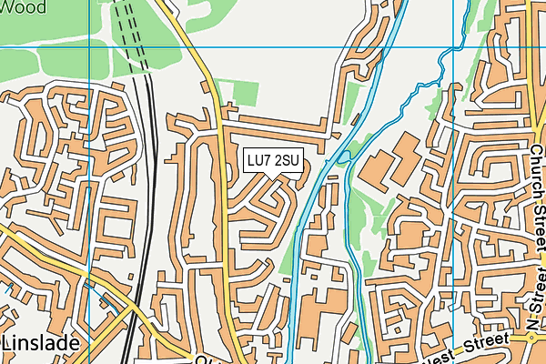 LU7 2SU map - OS VectorMap District (Ordnance Survey)