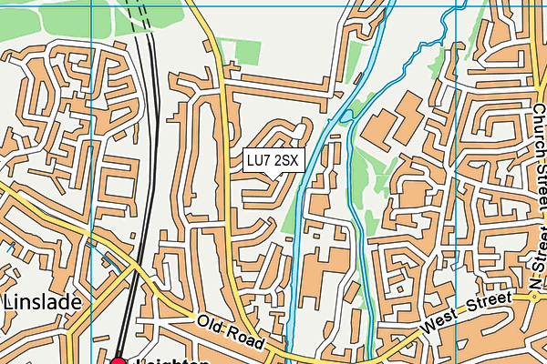 LU7 2SX map - OS VectorMap District (Ordnance Survey)