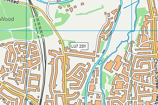 LU7 2SY map - OS VectorMap District (Ordnance Survey)