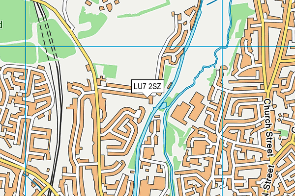 LU7 2SZ map - OS VectorMap District (Ordnance Survey)