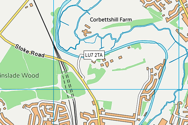 LU7 2TA map - OS VectorMap District (Ordnance Survey)