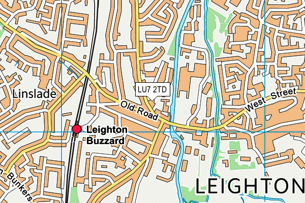 LU7 2TD map - OS VectorMap District (Ordnance Survey)