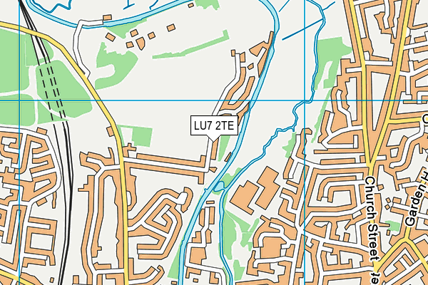 LU7 2TE map - OS VectorMap District (Ordnance Survey)