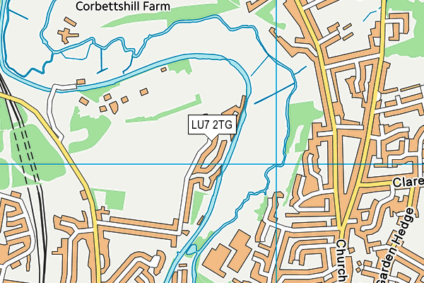 LU7 2TG map - OS VectorMap District (Ordnance Survey)