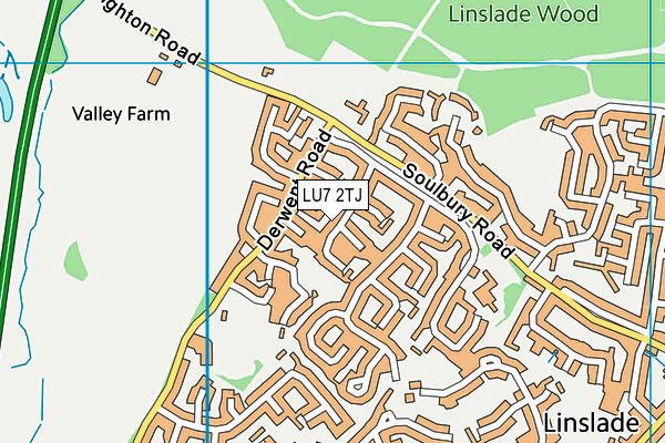 LU7 2TJ map - OS VectorMap District (Ordnance Survey)