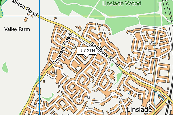 LU7 2TN map - OS VectorMap District (Ordnance Survey)