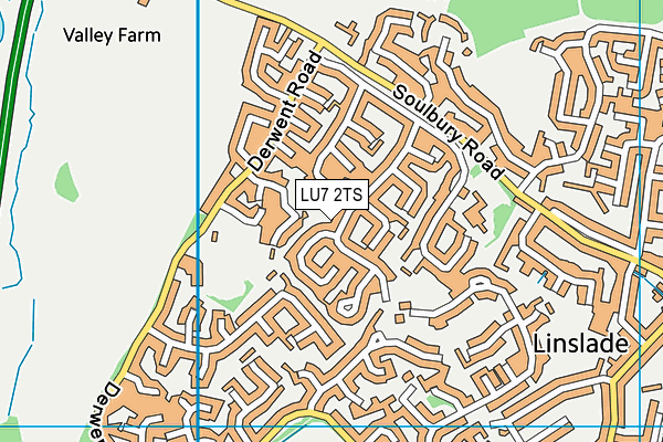 LU7 2TS map - OS VectorMap District (Ordnance Survey)