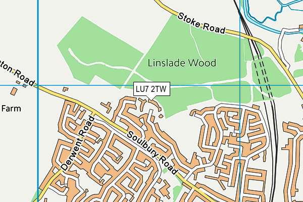 LU7 2TW map - OS VectorMap District (Ordnance Survey)