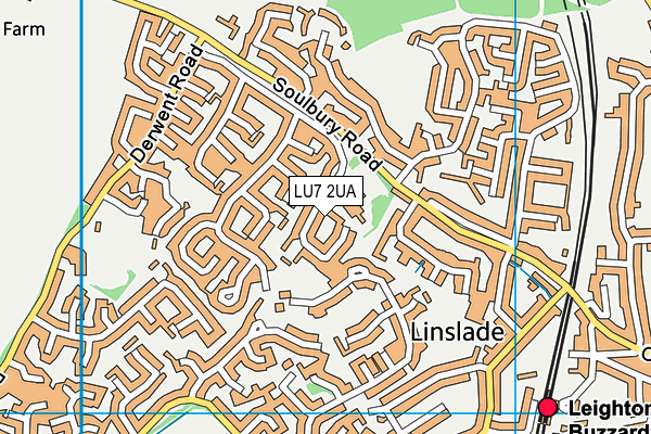 LU7 2UA map - OS VectorMap District (Ordnance Survey)