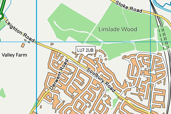 LU7 2UB map - OS VectorMap District (Ordnance Survey)