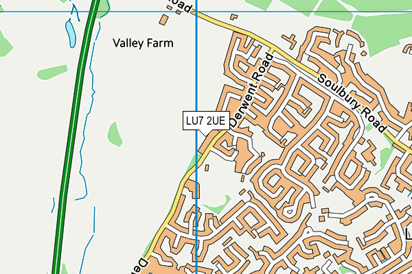 LU7 2UE map - OS VectorMap District (Ordnance Survey)