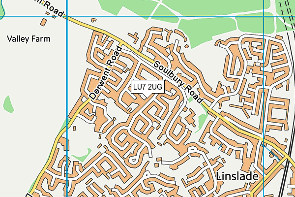 LU7 2UG map - OS VectorMap District (Ordnance Survey)
