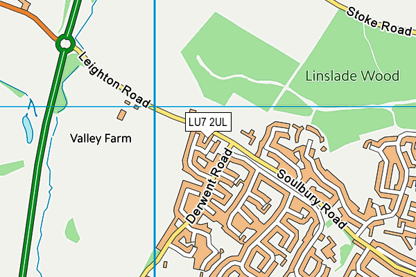 LU7 2UL map - OS VectorMap District (Ordnance Survey)