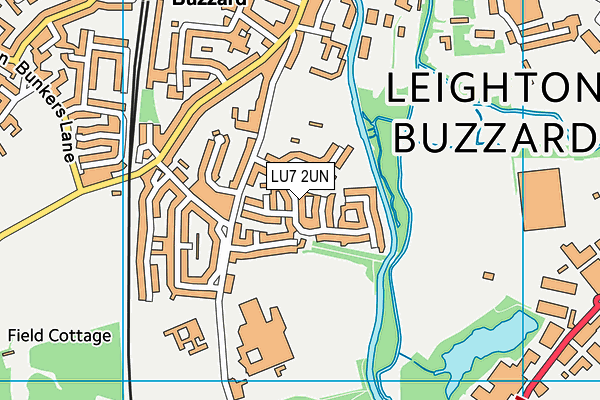 LU7 2UN map - OS VectorMap District (Ordnance Survey)
