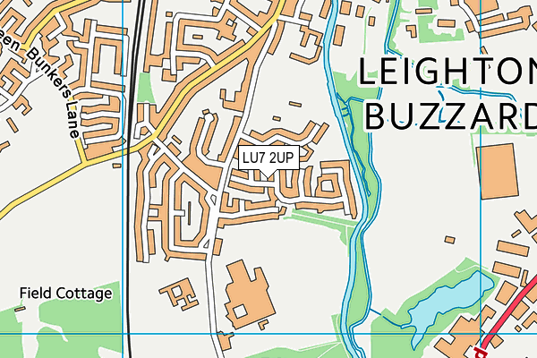 LU7 2UP map - OS VectorMap District (Ordnance Survey)