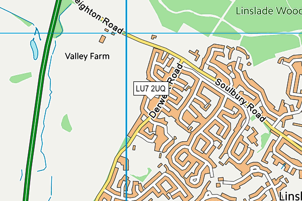 LU7 2UQ map - OS VectorMap District (Ordnance Survey)