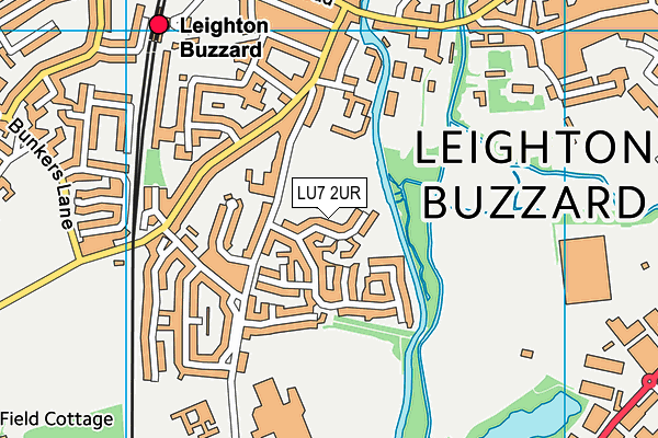 LU7 2UR map - OS VectorMap District (Ordnance Survey)