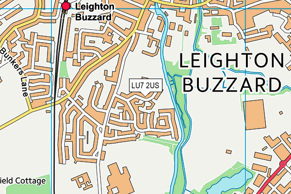LU7 2US map - OS VectorMap District (Ordnance Survey)