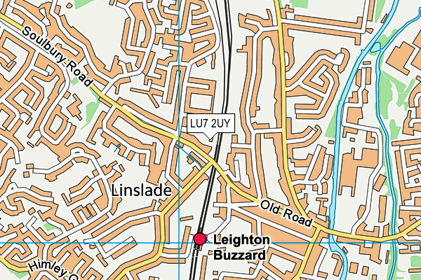 LU7 2UY map - OS VectorMap District (Ordnance Survey)