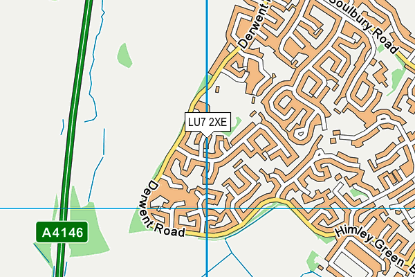 LU7 2XE map - OS VectorMap District (Ordnance Survey)