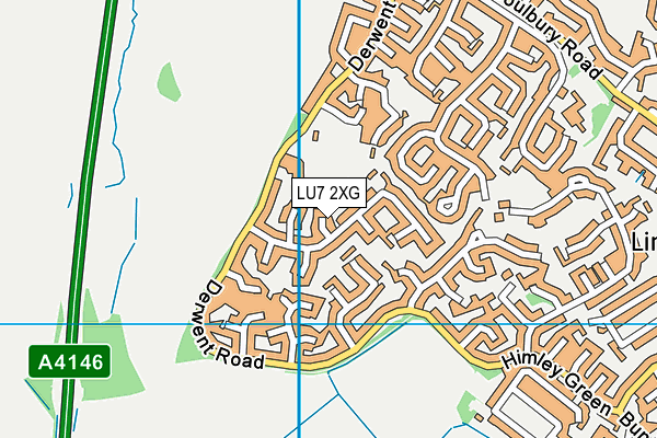 LU7 2XG map - OS VectorMap District (Ordnance Survey)