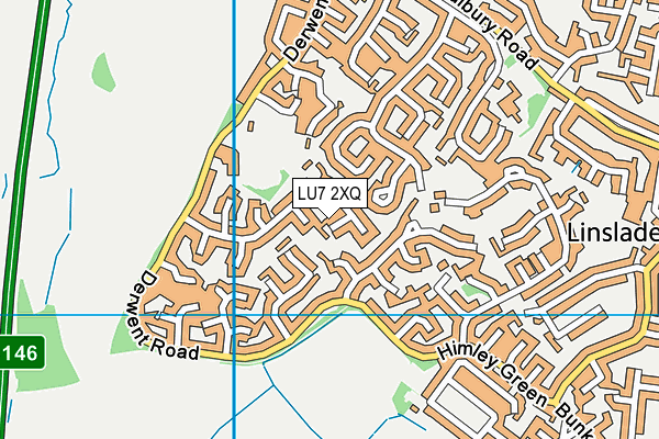 LU7 2XQ map - OS VectorMap District (Ordnance Survey)