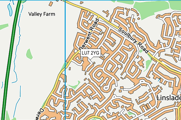 LU7 2YG map - OS VectorMap District (Ordnance Survey)