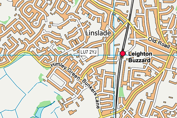LU7 2YJ map - OS VectorMap District (Ordnance Survey)