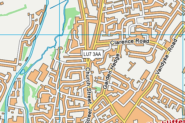 LU7 3AA map - OS VectorMap District (Ordnance Survey)