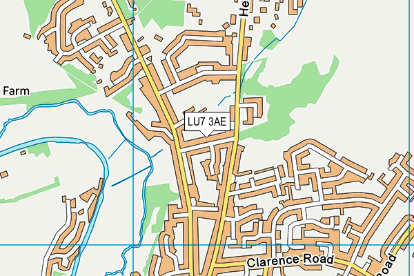 LU7 3AE map - OS VectorMap District (Ordnance Survey)