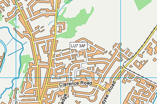 LU7 3AF map - OS VectorMap District (Ordnance Survey)